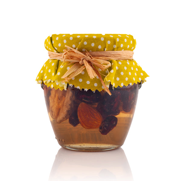 Mix orechov a brusnice v mede 250g